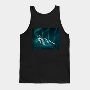 Teal Northern Lights Tank Top